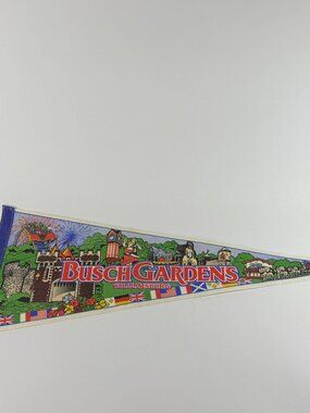 Busch Gardens Pennant Poster Fabric Souvenir Williamsburg Anheuser Busch Good